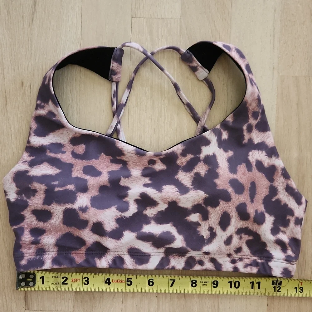 Onzie Active Womens Leopard Print Sports Bra and Leggings Yoga Set M And L